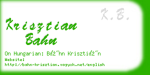 krisztian bahn business card